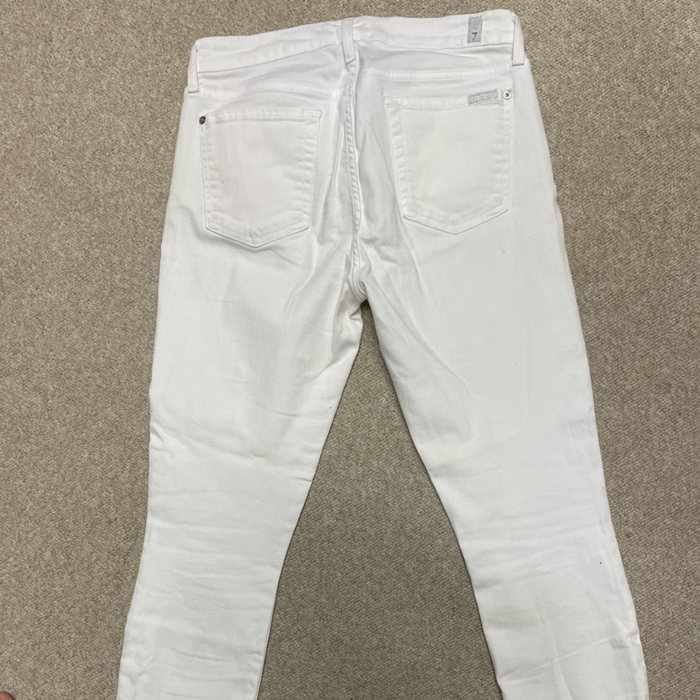 7 for all mankind raw hem size 29 skinny jeans
